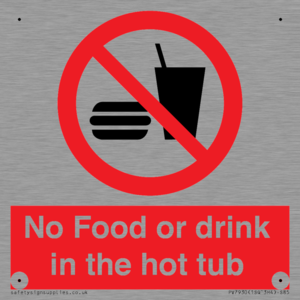 No Food or drink in the hot tub